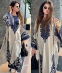 DESIGNER GEORGETTE EMBROIDERY WORK TOP PALAZZO WITH DUPATTA CASUAL WEAR WHOLESALE PRICE ETHNIC GARMENT (8)
