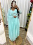 DESIGNER GEORGETTE HANDWORK ALIIA CUT GOWN BOTTOM WITH DUPATTA FESTIVE WEAR WHOLESALE PRICE ETHNIC GARMENT (2)