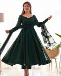 DESIGNER GEORGETTE LUKHNOWI SEQUENCE WORK ANARKALI BOTTOM WITH DUPATTA PARTY WEAR WHOLESALE PRICE ETHNIC GARMENT (35)