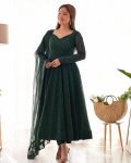 DESIGNER GEORGETTE LUKHNOWI SEQUENCE WORK ANARKALI BOTTOM WITH DUPATTA PARTY WEAR WHOLESALE PRICE ETHNIC GARMENT (35)