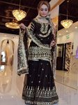 DESIGNER GEORGETTE SEQUENCE EMBROIDERY WORK AND MOTI WORK TOP SHARARA WITH DUPATTA PARTY WEAR WHOLESALE PRICE ETHNIC GARMENT (4)