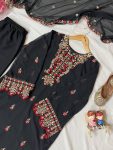DESIGNER GEORGETTE SEQUENCE EMBROIDERY WORK KUTI PENT WITH DUPATTA FORMAL WEAR WHOLESALE PRICE ETHNIC GARMENT (7)