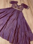 DESIGNER GOLD CRUSH BEADS EMBROIDERY WORK GOWN FESTIVE WEAR WHOLESALE PRICE ETHNIC GARMENT (5)