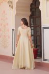 DESIGNER GOLD CRUSH BEADS EMBROIDERY WORK GOWN FESTIVE WEAR WHOLESALE PRICE ETHNIC GARMENT (9)