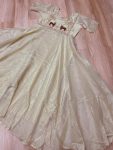 DESIGNER GOLD CRUSH BEADS EMBROIDERY WORK GOWN FESTIVE WEAR WHOLESALE PRICE ETHNIC GARMENT (9)