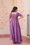 DESIGNER GOLD CRUSH BEADS EMBROIDERY WORK GOWN FESTIVE WEAR WHOLESALE PRICE ETHNIC GARMENT (5)