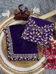DESIGNER JIMMY CHOO DORI AND SEQUENCE EMBROIDERY WORK LACE BORDER WORK SAREE WITH UNSTITCHED BLOUSE PARTY WEAR WHOLESALE PRICE ETHNIC GARMENT (3)