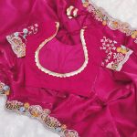DESIGNER JIMMY CHOO EMBROIDERY THREADS CODING & SEQUENCE WORK SAREE WITH UNSTITCHED BLOUSE PARTY WEAR WHOLESALE PRICE ETHNIC GARMENT (5)