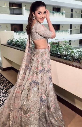 DESIGNER KASTURI SILK THREAD , SEQUENCE AND DORI WORK LEHENGA CHOLI WITH DUPATTA GREY