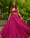 DESIGNER KASTURI SILK THREAD , SEQUENCE & DORI WORK LEHENGA CHOLI WITH DUPATTA PINK