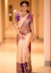 DESIGNER LICHI SILK JACQUARD WORK SAREE WITH UNSTITCHED BLOUSE PEACH