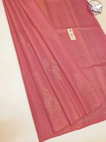 DESIGNER LICHI SILK JACQUARD WORK SAREE WITH UNSTITCHED BLOUSE BABY PINK