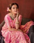 DESIGNER LICHI SILK JACQUARD WORK SAREE WITH UNSTITCHED BLOUSE PARTY WEAR WHOLESALE PRICE ETHNIC GARMENT (1)