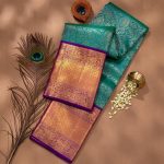 DESIGNER LICHI SILK JACQUARD WORK SAREE WITH UNSTITCHED BLOUSE PARTY WEAR WHOLESALE PRICE ETHNIC GARMENT (6)