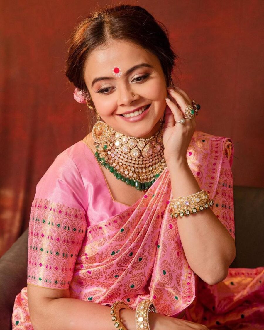 DESIGNER LICHI SILK JACQUARD WORK SAREE WITH UNSTITCHED BLOUSE PARTY WEAR WHOLESALE PRICE ETHNIC GARMENT (6)