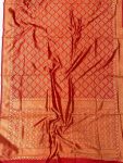 DESIGNER LICHI SILK JACQUARD WORK SAREE WITH UNSTITCHED BLOUSE PARTY WEAR WHOLESAlE PRICE ETHNIC GARMENT (1)