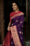 DESIGNER LICHI SILK JACQUARD WORK SAREE WITH UNSTITCHED BLOUSE PARTY WEAR WHOLESAlE PRICE ETHNIC GARMENT (3)