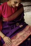 DESIGNER LICHI SILK JACQUARD WORK SAREE WITH UNSTITCHED BLOUSE PARTY WEAR WHOLESAlE PRICE ETHNIC GARMENT (3)