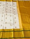 DESIGNER LICHI SILK JACQUARD WORK SAREE WITH UNSTITCHED BLOUSE WEDDING WEAR WHOLESALE PRICE ETHNIC GARMENT (6)