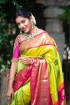 DESIGNER LICHI SILK JACQUARD WORK SAREE WITH UNSTITCHED BLOUSE WEDDING WEAR WHOLESALE PRICE ETHNIC GARMENT (5)