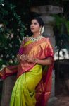 DESIGNER LICHI SILK JACQUARD WORK SAREE WITH UNSTITCHED BLOUSE WEDDING WEAR WHOLESALE PRICE ETHNIC GARMENT (5)