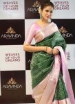 DESIGNER LICHI SILK JACQUARD WORK SAREE WITH UNSTITCHED BLOUSE GREEN