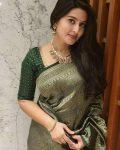 DESIGNER LICHI SILK JACQUARD WORK SAREE WITH UNSTITCHED BLOUSE WEDDING WEAR WHOLESALE PRICE ETHNIC GARMENT (7)