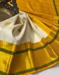 DESIGNER LICHI SILK JACQUARD WORK SAREE WITH UNSTITCHED BLOUSE WEDDING WEAR WHOLESALE PRICE ETHNIC GARMENT (6)