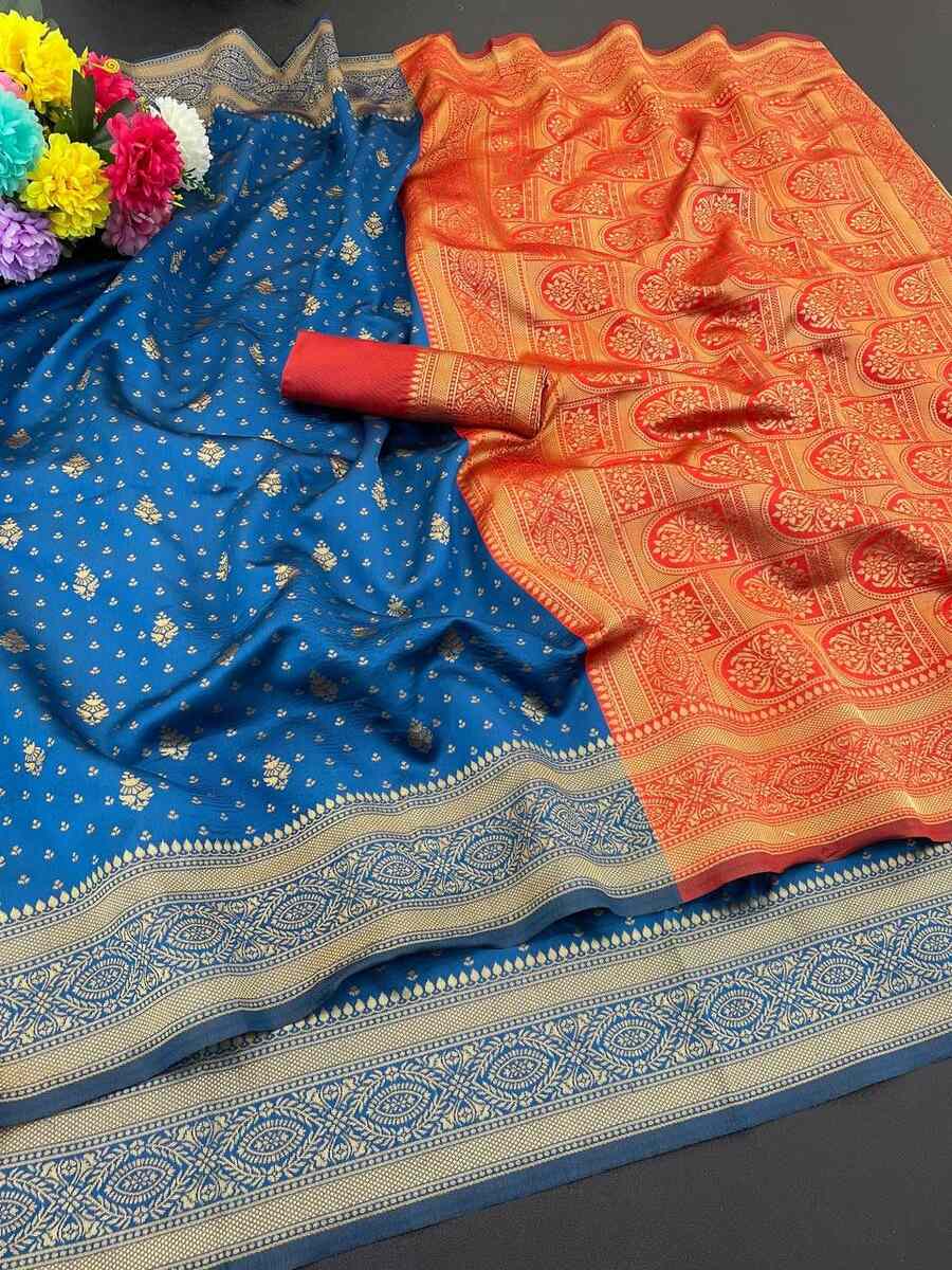 DESIGNER LICHI WORK WEAVING WORK SAREE WITH UNSTITCHED BLOUSE FESTIVAL WEAR WHOLESALE PRICE ETHNIC GARMENT (52)