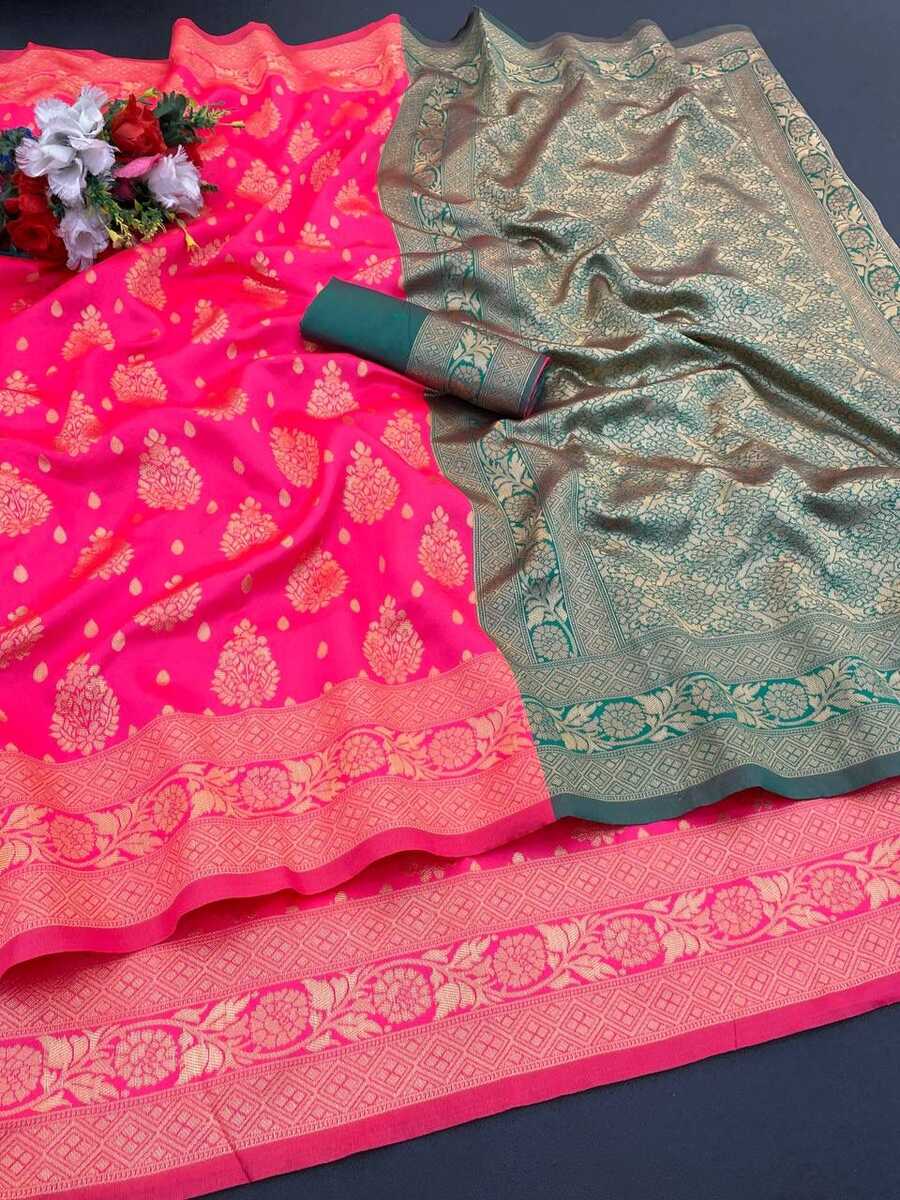 DESIGNER LICHI WORK WEAVING WORK SAREE WITH UNSTITCHED BLOUSE FESTIVAL WEAR WHOLESALE PRICE ETHNIC GARMENT (71)