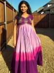 DESIGNER MUL MUL COTTON EMBROIDERY THREAD WORK GOWN PINK