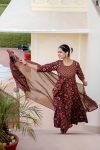 DESIGNER RAYON PRINTED WORK TOP BOTTOM WITH DUPATTA FESTIVAL WEAR WHOLESALE PRICE ETHNIC GARMENT (4)