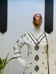 DESIGNER ROMAN SILK EMBROIDERY WORK AND LACE WORK TOP BOTTOM WITH DUPATTA OFFICE WEAR WHOLESALE PRICE ETHNIC GARMENT(16)