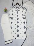 DESIGNER ROMAN SILK EMBROIDERY WORK AND LACE WORK TOP BOTTOM WITH DUPATTA OFFICE WEAR WHOLESALE PRICE ETHNIC GARMENT(16)
