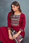 DESIGNER ROMAN SILK PRINTED WORK TOP BOTTOM WITH DUPATTA OFFICE WEAR WHOLESALE PRICE ETHNIC GARMENT (8)