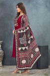 DESIGNER ROMAN SILK PRINTED WORK TOP BOTTOM WITH DUPATTA OFFICE WEAR WHOLESALE PRICE ETHNIC GARMENT (8)