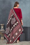 DESIGNER ROMAN SILK PRINTED WORK TOP BOTTOM WITH DUPATTA OFFICE WEAR WHOLESALE PRICE ETHNIC GARMENT (8)