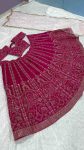 DESIGNER SLUB SILK DORI , SEQUENCE & THREAD WORK LEHENGA CHOLI WITH DUPATTA WEDDING WEAR WHOLESALE PRICE ETHNIC GARMENT (2)