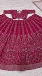 DESIGNER SLUB SILK DORI , SEQUENCE & THREAD WORK LEHENGA CHOLI WITH DUPATTA WEDDING WEAR WHOLESALE PRICE ETHNIC GARMENT (2)