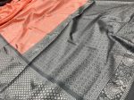 DESIGNER SOFT LICHI SILK CLOTH JACQUARD WORK SAREE WITH UNSTITCHED BLOUSE FORMAL WEAR WHOLESALE PRICE ETHNIC GARMENT (13)