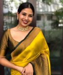 DESIGNER SOFT LICHI SILK JACQUARD WORK SAREE WITH UNSTITCHED BLOUSE PARTY WEAR WHOLESALE PRICE ETHNIC GARMENT (2)
