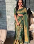 DESIGNER SOFT LICHI SILK JACQUARD WORK SAREE WITH UNSTITCHED BLOUSE SEASONABLE WHOLESALE PRICE ETHNIC GARMENT (1)