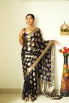 DESIGNER SOFT LINEN SLAB RICH WEAVING WORK READY TO WEAR SAREE WITH UNSTITCHED BLOUSE PARTY WEAR WHOLESALE PRICE ETHNIC GARMENT (20)
