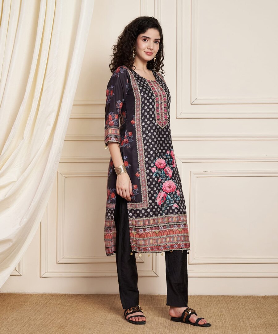 DESIGNER SOFT MUSLIN REAL MIRROR WORK, FANCY LACE & LATKAN TOP BOTTOM WITH DUPATTA OFFICE WEAR WHOLESALE PRICE ETHNIC GARMENT (3)