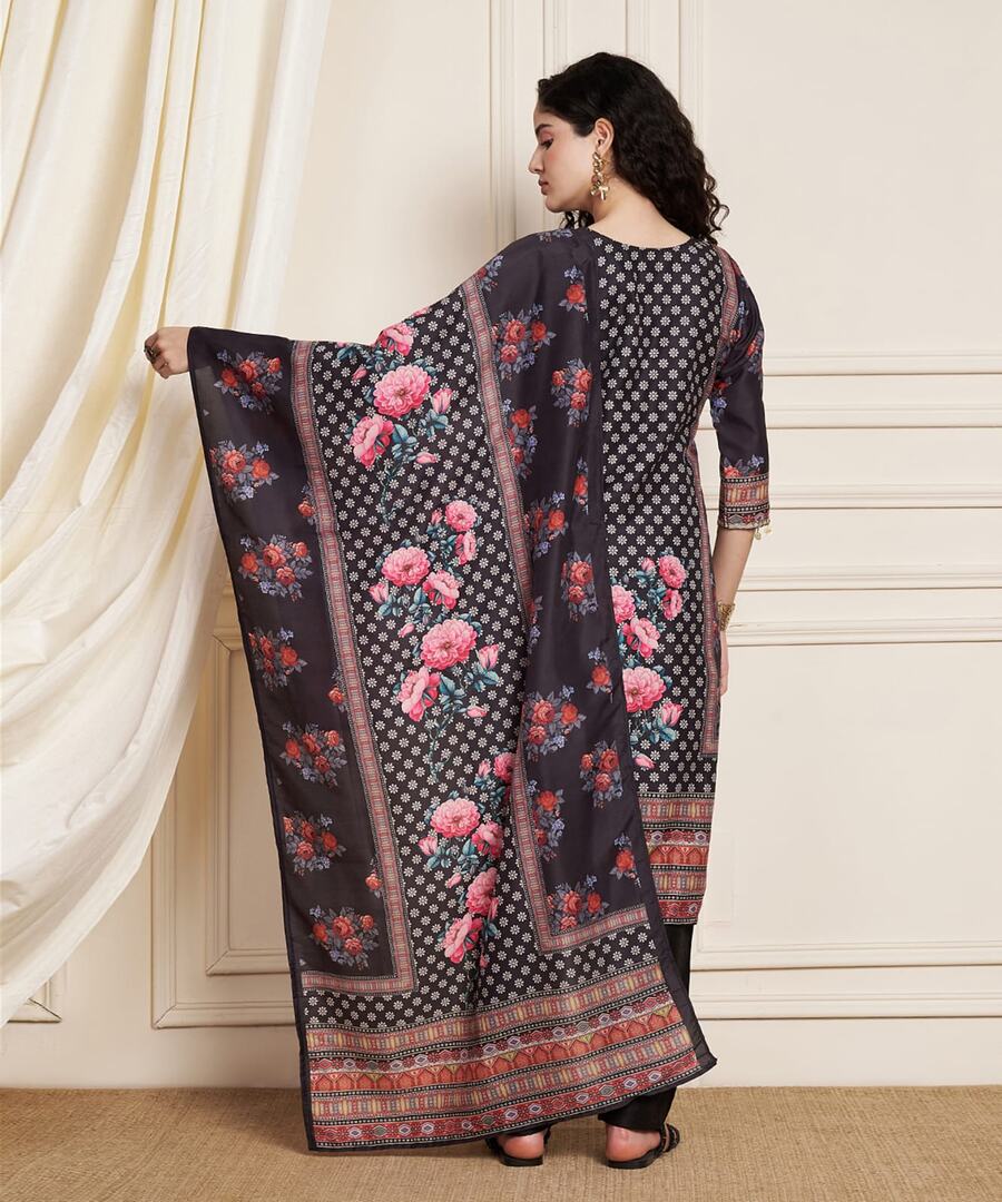 DESIGNER SOFT MUSLIN REAL MIRROR WORK, FANCY LACE & LATKAN TOP BOTTOM WITH DUPATTA OFFICE WEAR WHOLESALE PRICE ETHNIC GARMENT (5)