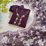 DESIGNER SOFT SILK HAND WORK TOP BOTTOM WITH DUPATTA FESTIVE WEAR WHOLESALE PRICE ETHNIC GARMENT (3)