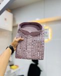 DESIGNER SOFT SILK REAL MIRROR HAND WORK MEN'S KURTA PAYJAMA LAVENDER