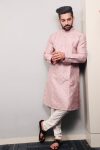 DESIGNER SOFT SILK SILVER AND MATE SEQUENCE WITH EMBROIDERY WORK KURTA PAYJAMA FESTIVAL WEAR WHOLESALE PRICE ETHNIC GARMENT (5)