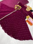 DESIGNER SPACE SILK SEQUENCE EMBROIDERY WORK GOWN WITH DUPATTA PARTY WEAR WHOLESALE PRICE ETHNIC GARMENT (2)