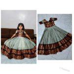 DESIGNER SPUN COTTON ZARI WEAVING WORK KID’S GOWN PARTY WEAR WHOLESALE PRICE ETHNIC GARMENT (9)